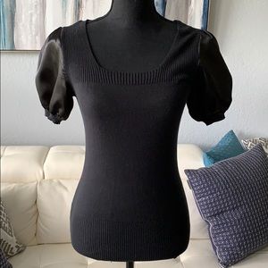 Candie’s Black Sweater Blouse, SMALL